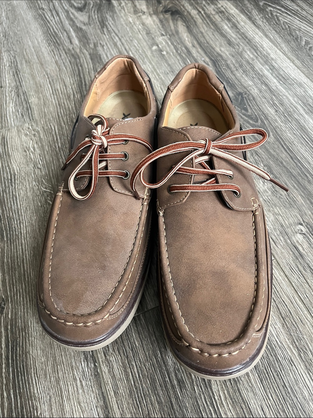 Xray Men's Brown Casual Moc Toe Leather Shoes